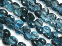 ロンドンブルートパーズ オニオンカット 5〜6mm【1連販売】▽ トパーズ ブルートパーズ Topaz 11月の誕生石 しずく 雫 連売り 天然石 ビーズ パワ...