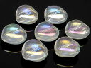 【粒販売】レインボーオーラ ハート 13mm【5粒販売】▽ クリスタル 水晶 蒸着水晶 Crystal 4月の誕生石 粒売り 天然石 ビーズ パワーストーン パーツ アクセサリー 素材 材料