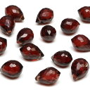 【粒販売】モザンビーク産 ガーネット ドロップカット 7~8mm【3粒販売】▽ レッドガーネット パイロープ 1月の誕生石 柘榴石 ざくろ石 Garnet しずく 雫 粒売り 天然石 ビーズ パワーストーン パーツ アクセサリー 素材 材料