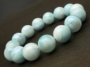 ラリマー 丸玉ブレス 14mm No.62【1点もの】▽ ペクトライト ラリマール ドルフィンストーン Larimar ブレスレット 数珠 ラウンド 天然石 ビ...