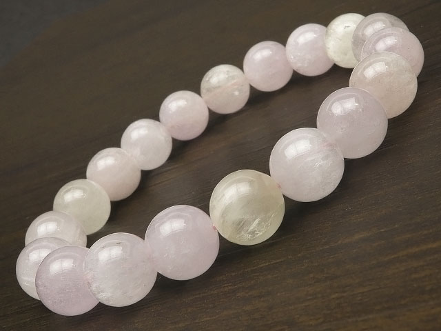 アフガニスタン産 クンツァイト 丸玉ブレス 10mm No.4【1点もの】▽ カリフォルニアアイリス スポデューメン リチア輝石 Kunzite ブレスレット ...