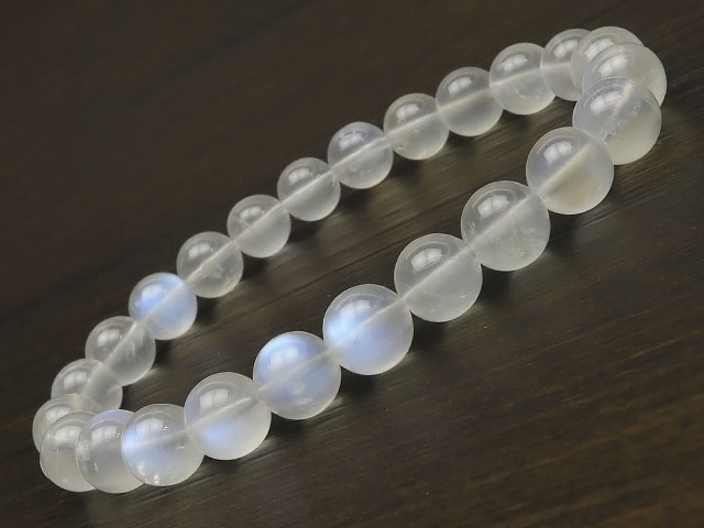 スリランカ産 ロイヤルブルームーンストーン(ペリステライト) 丸玉ブレス 7mm No.7【1点もの】▽ ムーンストーン ペリステライト 月長石 Royal b...