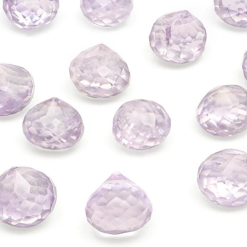 【粒販売】ブラジル産 ピンクアメジスト オニオンカット 8mm【3粒販売】▽ アメシスト 紫水晶 Amethyst 2月の誕生石 しずく 雫 粒売り 天然石 ビ...