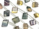 マルチカラーフローライト ナゲットカット 10〜13mm【1連販売】▽ フローライト フルオライト 蛍石 Fluorite タンブル 連売り 天然石 ビーズ パ...
