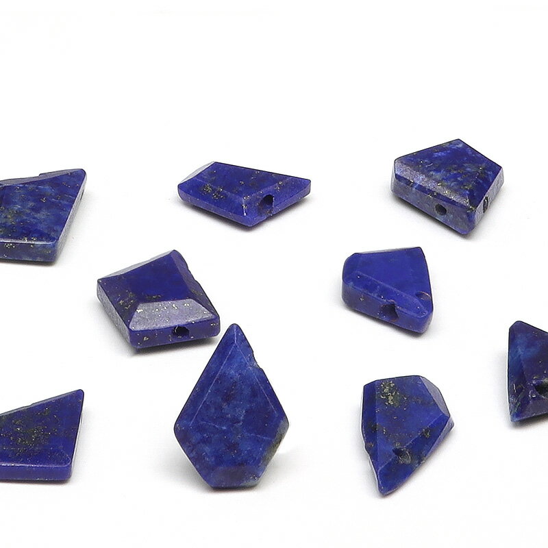 ラピスラズリ フラットナゲットカット 6～7mm▽ ラズライト 瑠璃 青金石 Lapis lazuli 12月の誕生石 タンブル 粒売り 天然石 ビーズ パワーストーン パーツ アクセサリー 素材 材料