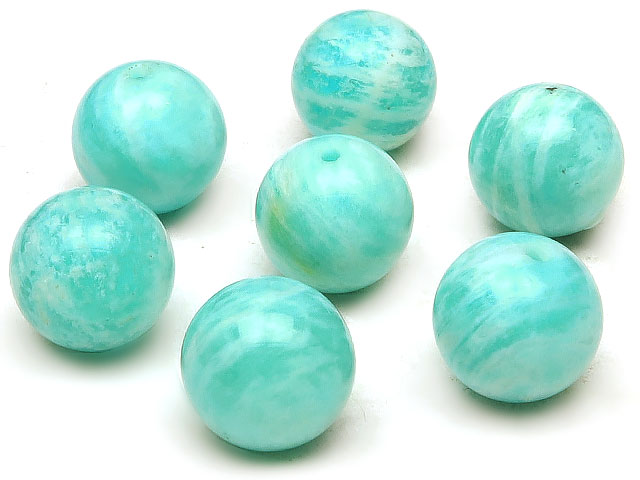 【粒販売】モザンビーク産 アマゾナイト 丸玉 10mm No.2【8粒販売】