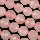 ローズクォーツ 72面ツイストカット 丸玉 10mm【1連販売】▽ 紅水晶 バラ石英 Rose quartz 10月の誕生石 ラウンドカット 連売り 天然石 ビ...