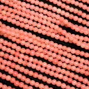 ピンクコーラル(桃珊瑚) 丸玉 2mm【1連販売】▽ コーラル 珊瑚 Coral 3月の誕生石 ラウンドカット 連売り 天然石 ビーズ パワーストーン パーツ アクセサリー 素材 材料