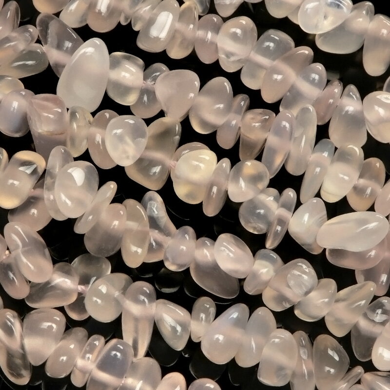 ピンクカルセドニー チップ 4〜13mm【1連販売】▽ カルセドニー アゲート メノウ Chalcedony さざれ タンブル 連売り 天然石 ビーズ パワース...