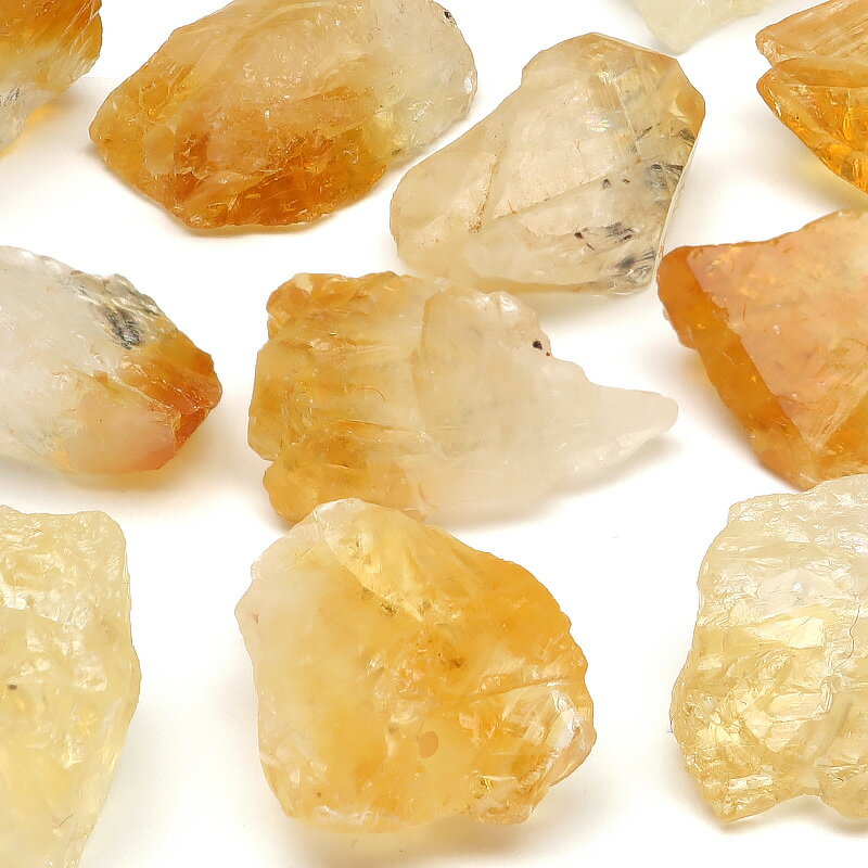 【粒販売】ブラジル産 シトリン ラフロック 10〜16mm【6粒販売】▽ シトリントパーズ 黄水晶 Citrine 11月の誕生石 タンブル 連売り 天然石 ビ...