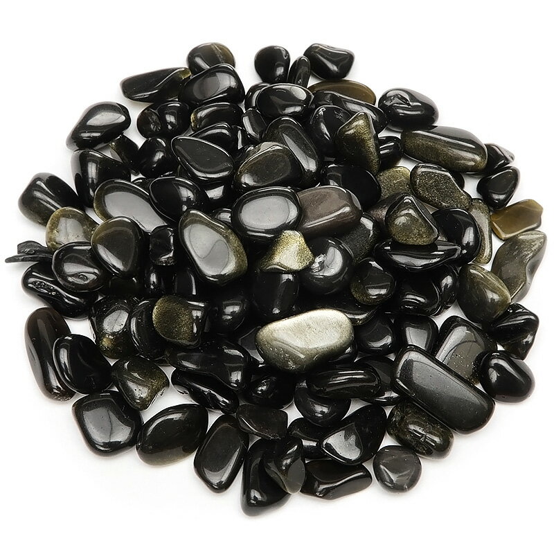 ゴールデンオブシディアン チップ(さざれ)【80g】▽ オブシディアン 黒曜石 Obsidian さざれ石 天然石 ビーズ パワーストーン パーツ アクセサリー...