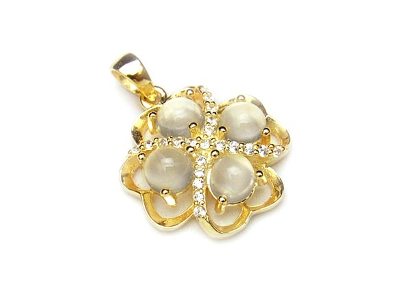 ホワイトムーンストーン デザインペンダントトップ No.2【1コ販売】▽ ムーンストーン 月長石 フェルドスパー Moonstone 6月の誕生石 ペンダント ...