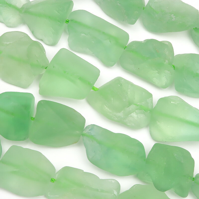 グリーンフローライト ラフロック 13～22mm【1連販売】▽ フローライト フルオライト 蛍石 Fluorite タンブル 連売り 天然石 ビーズ パワーストーン パーツ アクセサリー 素材 材料