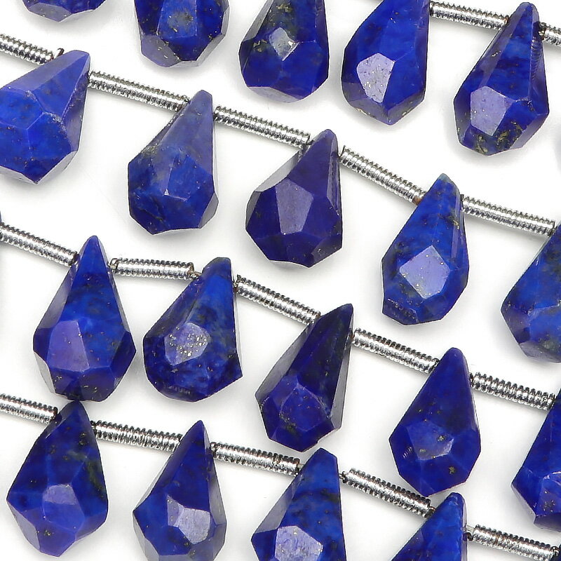 ラピスラズリ ラフドロップカット 7～14mm▽ ラズライト 瑠璃 青金石 Lapis lazuli 12月の誕生石 しずく 雫 連売り 天然石 ビーズ パワーストーン パーツ アクセサリー 素材 材料