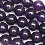 ザンビア産 アメジスト 丸玉 10mm【1連販売】▽ アメシスト 紫水晶 Amethyst 2月の誕生石 ラウンド 丸ビーズ 連売り 天然石 ビーズ パワーストーン パーツ アクセサリー 素材 材料