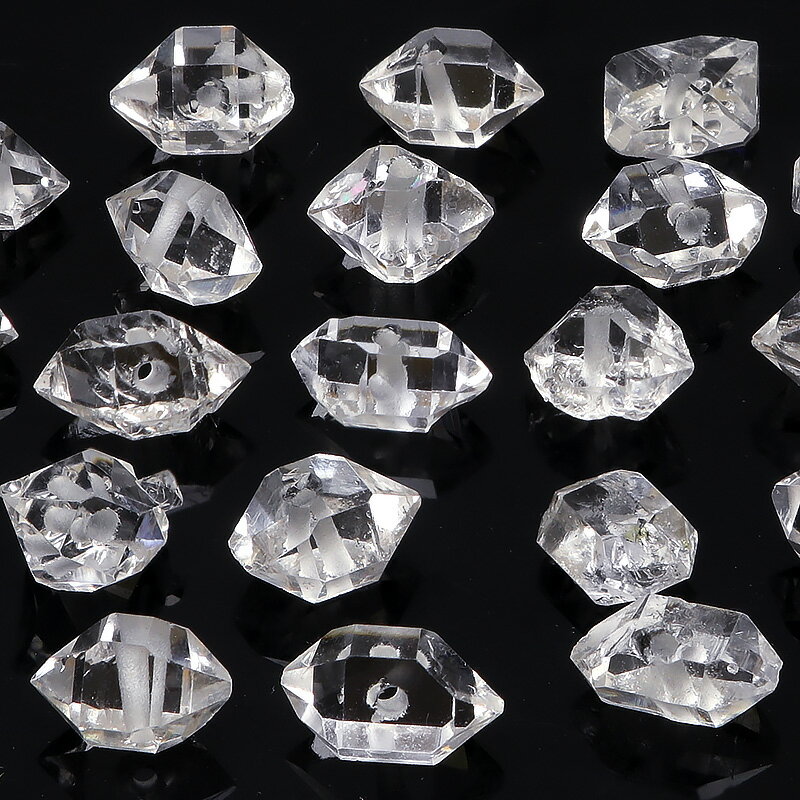 【粒販売】ニューヨーク産 ハーキマーダイヤモンド 原石ビーズ 7〜8mm【5粒販売】▽ ドリームクリスタル ハーキマー水晶 水晶 水精 石英 Crystal q...