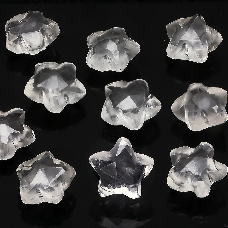 【粒販売】天然水晶 クリスタルクォーツ スターカット 8mm【2粒販売】▽ クリスタル 水晶 本水晶 ロッククリスタル 水精 石英 Crystal quartz...