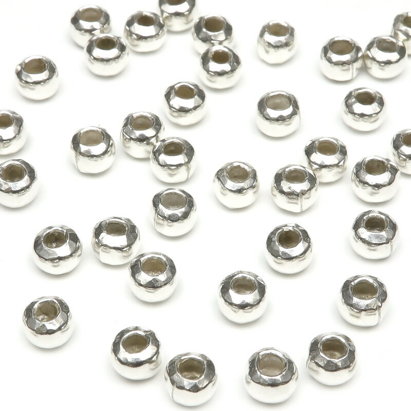 カレンシルバー ビーズ 5×4mm【4コ販売】▽ シルバー950 ブリタニアシルバー ハンドメイド パーツ アクセサリー クラフト パーツ 手作り 金具 シルバー 銀 シルバーシルバー細工 Karen SilverR シルバー925 素材 材料