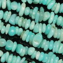 ペルー産 アマゾナイト チップ 4〜19mm【1連販売】▽ ホープストーン 天河石 Amazonite さざれ 連売り 天然石 ビーズ パワーストーン パーツ ...