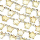 シトリン スターカット 8mm【1連販売】▽ シトリントパーズ 黄水晶 Citrine 11月の誕生石 星型 連売り 天然石 ビーズ パワーストーン パーツ ア...