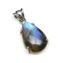 ラブラドライト ペンダントトップ No.5【1点もの】▽ ラブラドレッセンス 曹灰長石 Labradorite ペンダント シルバー 天然石 ビーズ パワーストーン パーツ アクセサリー 素材 材料