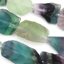 マルチカラーフローライト ラフロック 24〜34mm【1連販売】▽ フローライト フルオライト 蛍石 Fluorite タンブル 連売り 天然石 ビーズ パワー...