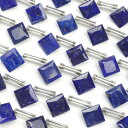 ラピスラズリ スクエアファセットカット 6mm▽ ラズライト 瑠璃 青金石 Lapis lazuli 12月の誕生石 四角 連売り 天然石 ビーズ パワーストーン パーツ アクセサリー 素材 材料