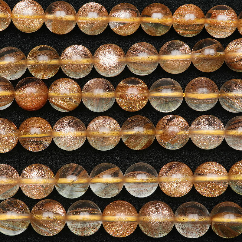 スターダストクリスタル 丸玉 10mm【1連販売】▽ ブロンズシャインクリスタル グラスビーズ ラウンド 丸ビーズ 連売り ビーズ パワーストーン パーツ アクセサリー 素材 材料