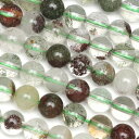 ガーデンクォーツ 丸玉 6mm【1連販売】▽ 庭園水晶 苔入り水晶 ガーデン水晶 クリスタル Garden quartz ラウンド 丸ビーズ 連売り 天然石 ビ...