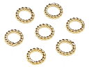 14KGF ツイストリング 太さ 0.76mm×サイズ 4mm【3コ販売】▽ パーツ アクセサリー クラフト 金具 USA製 14Kゴールドフィルド 14金ゴー...