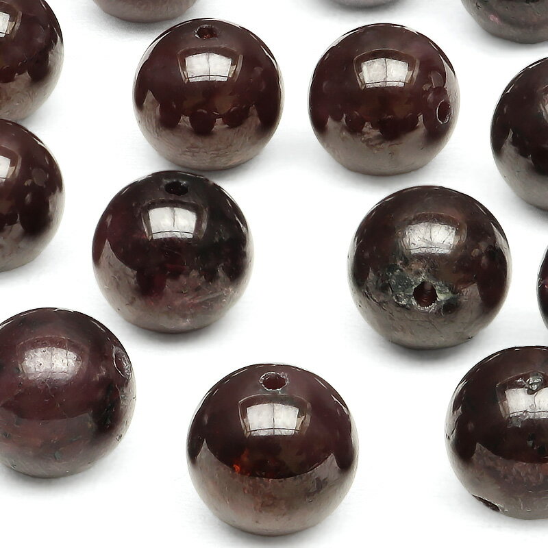 【粒販売】ブラジル産 スターガーネット 丸玉 8mm【4粒販売】▽ レッドガーネット パイロープ 1月の誕生石 柘榴石 ざくろ石 Garnet ラウンド 丸ビー...