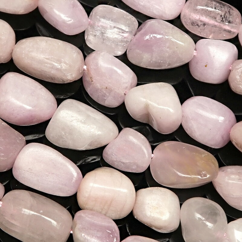 ナイジェリア産 クンツァイト ナゲット 6〜17mm【1連販売】▽ カリフォルニアアイリス スポデューメン リチア輝石 Kunzite タンブル 連売り 天然石...