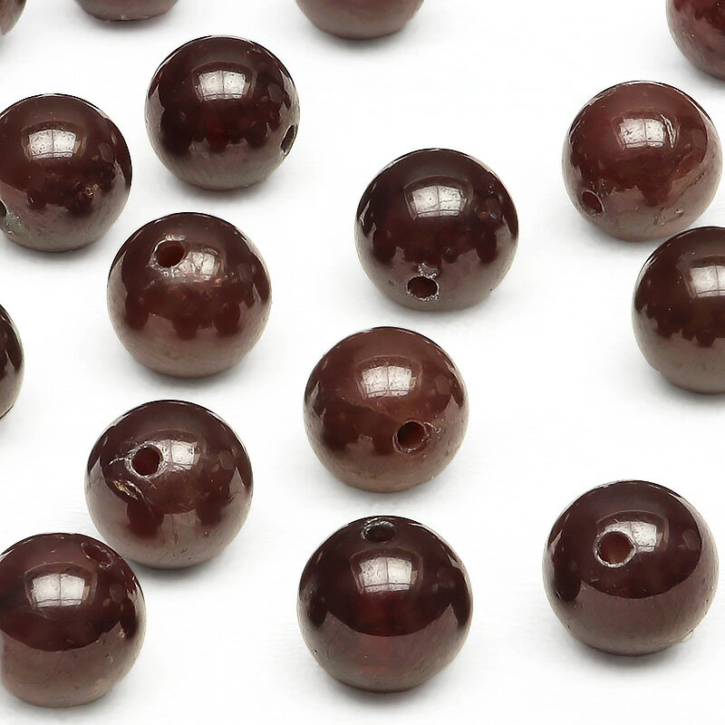 【粒販売】ブラジル産 スターガーネット 丸玉 6mm【6粒販売】▽ レッドガーネット パイロープ 1月の誕生石 柘榴石 ざくろ石 Garnet ラウンド 丸ビー...