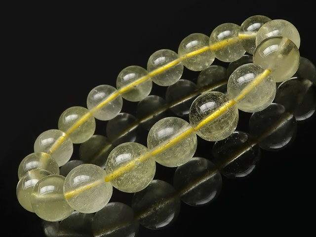 【鑑別書付き】リビアンデザートグラス 丸玉ブレス 11mm No.10【1点もの】▽ リビアングラス リビアンガラス リビアガラス 隕石 天然ガラス Libya...