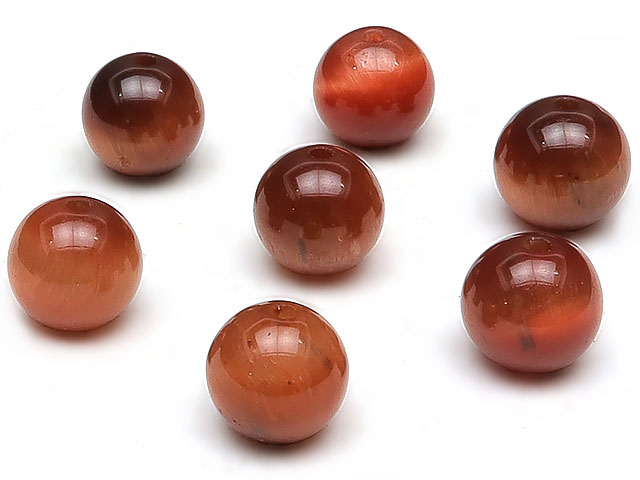 【粒販売】オレンジタイガーアイ 丸玉 8mm No.2【6粒販売】▽ タイガーズアイ 虎目石 Tiger's eye ラウンド 丸ビーズ 粒売り 天然石 ビーズ パワーストーン パーツ アクセサリー 素材 材料