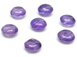 【粒販売】アメジスト コイン 8mm【10粒販売】▽ アメシスト 紫水晶 Amethyst 2月の誕生石 粒売り 天然石 ビーズ パワーストーン パーツ アクセサリー 素材 材料