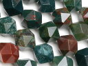 ブラッドストーン 20面カット 丸玉 10mm【1連販売】▽ ヘリオトロープ 血石 Bloodstone 3月の誕生石 ラウンドカット 連売り 天然石 ビーズ ...
