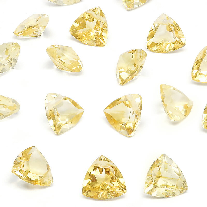 【粒販売】ブラジル産 シトリン トリリアントファセットカット 6mm【4粒販売】▽ シトリントパーズ 黄水晶 Citrine 11月の誕生石 しずく 雫 粒売り...