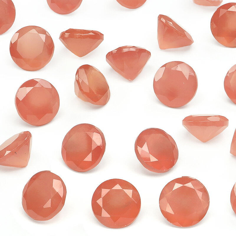ペルー産 インカローズ コインファセットカット ルース 6mm【1コ販売】▽ ロードクロサイト 菱マンガン鉱 Incarose Rhodochrosite 裸石...