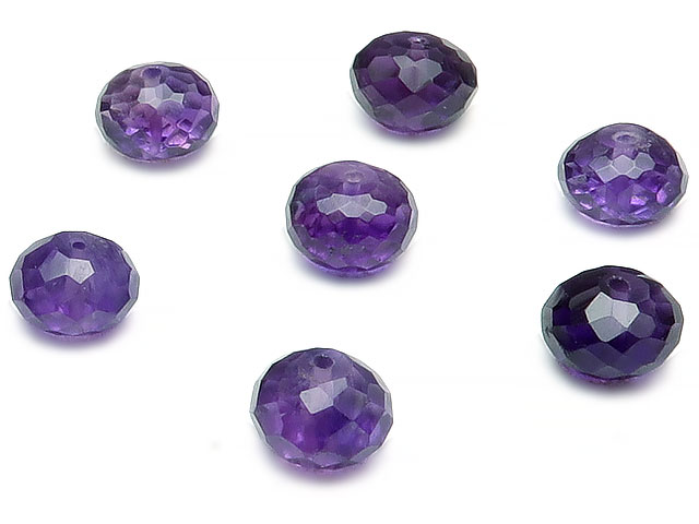 アメジスト ボタンカット 6～7mm▽ アメシスト 紫水晶 Amethyst 2月の誕生石 粒売り 天然石 ビーズ パワーストーン パーツ アクセサリー 素材 材料
