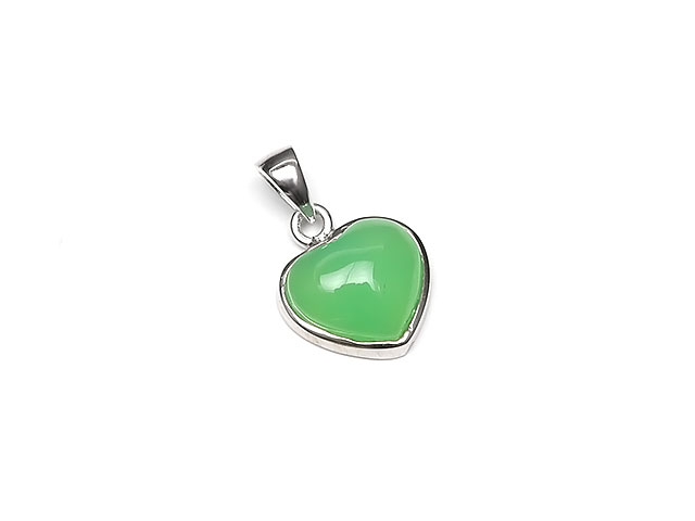 クリソプレーズ ペンダントトップ No.1【1点もの】▽ オーストラリア翡翠 緑玉髄 Chrysoprase ペンダント シルバー 天然石 ビーズ パワーストーン パーツ アクセサリー 素材 材料