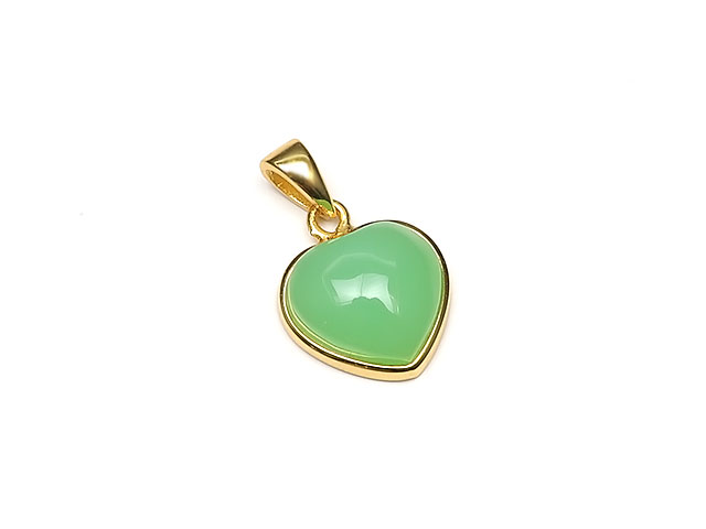 クリソプレーズ ペンダントトップ No.29【1点もの】▽ オーストラリア翡翠 緑玉髄 Chrysoprase ペンダント シルバー 天然石 ビーズ パワーストーン パーツ アクセサリー 素材 材料