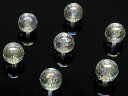 【粒販売】レインボーオーラ 128面カット 丸玉 6mm【12粒販売】▽ クリスタル 水晶 蒸着水晶 Crystal 4月の誕生石 ラウンドカット 粒売り 天然石 ビーズ パワーストーン パーツ アクセサリー 素材 材料