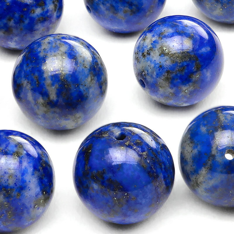 【粒販売】ラピスラズリ 丸玉 12mm【2粒販売】▽ ラズライト 瑠璃 青金石 Lapis lazuli 12月の誕生石 ラウンド 丸ビーズ 粒売り 天然石 ビ...