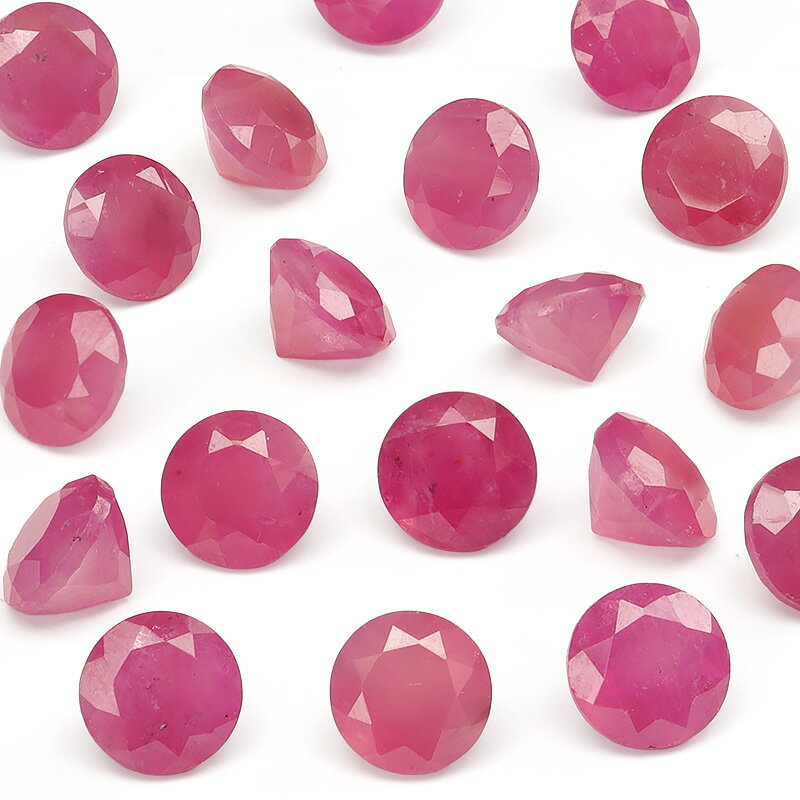 マダガスカル産 ピンクサファイア コインファセットカット ルース 6mm【1コ販売】▽ サファイヤ 蒼玉 Sapphire 9月の誕生石 コランダム 裸石 ラウ...