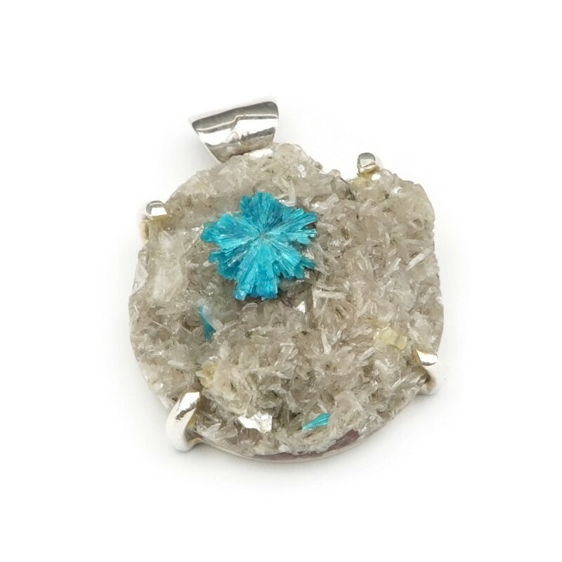 カバンサイトドゥルージー ペンダントトップ No.3【1点もの】▽ カバンシ石 Cavansite ヌーマイト ペン..