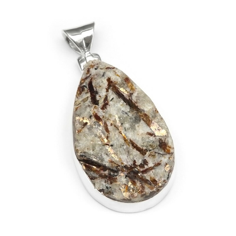 アストロフィライトドゥルージー ペンダントトップ No.4【1点もの】▽ 星葉石 Astrophyllite ヌーマイト ペンダント シルバー 天然石 ビーズ パワーストーン パーツ アクセサリー 素材 材料