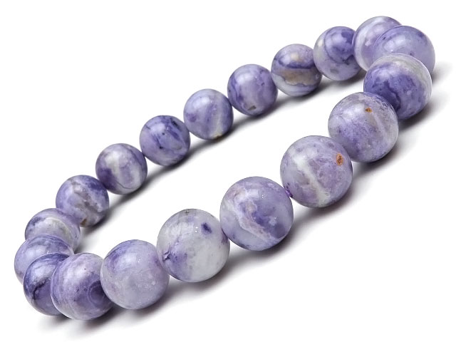 ティファニーストーン 丸玉ブレス 9〜10mm No.15【1点もの】▽ オパライズドフローライト アイスクリームオパライト Tiffany stone ブレス...