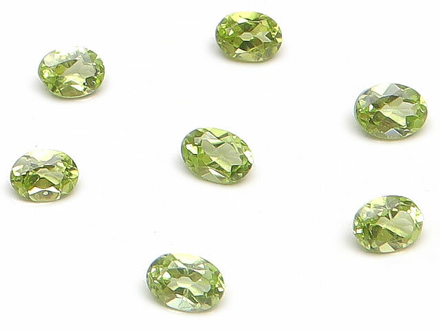 ペリドット オーバルファセットカット ルース 4×3mm【10コ販売】▽ ペリドート イブニングエメラルド オリビン 橄欖石 Peridot 8月の誕生石 裸石...