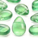 【粒販売】グリーンフローライト ペアシェイプ 14×10mm【2粒販売】▽ フローライト フルオライト 蛍石 Fluorite しずく 雫 粒売り 天然石 ビー...